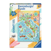 Ravensburger - Kaart van het Italiaanse Schiereiland - 125 Stukken - Reusachtig Vloerpuzzel